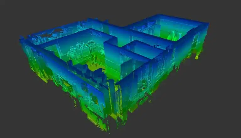 Nuage de points 3D issu du scan de bâtiment